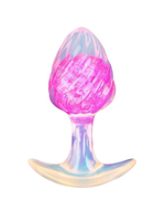 Розоватая анальная пробка со спиралевидным рельефом - 9 см. (Цвет: розовый)