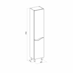 Пенал "Лайф-40" универсальный  (400*1950*300) (ПВХ)