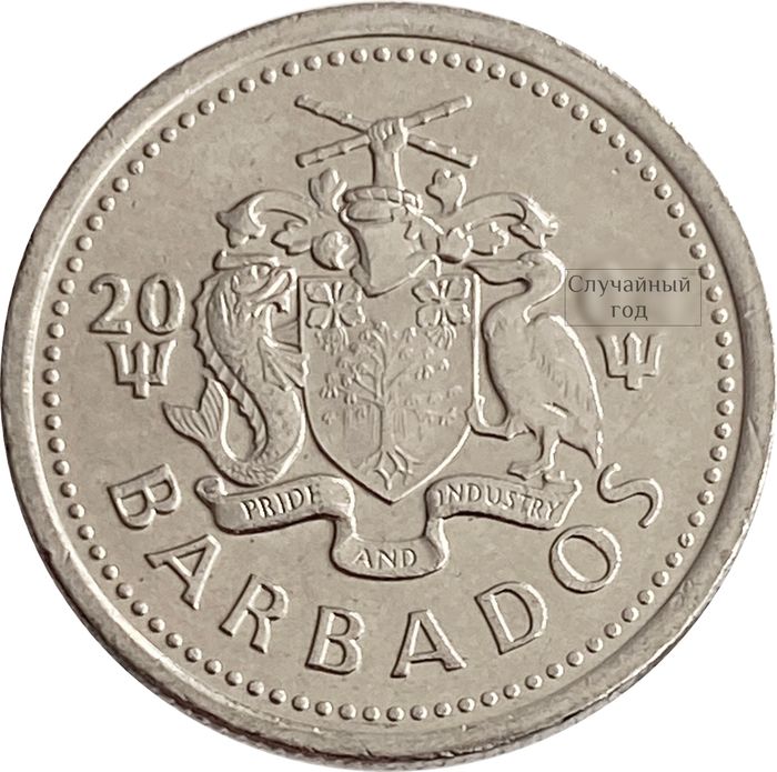 10 центов 1973-2005 Барбадос XF