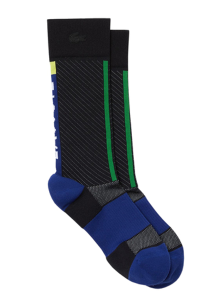 Теннисные носки Lacoste SPORT Compression Zones Long Tennis Socks 1P - Black