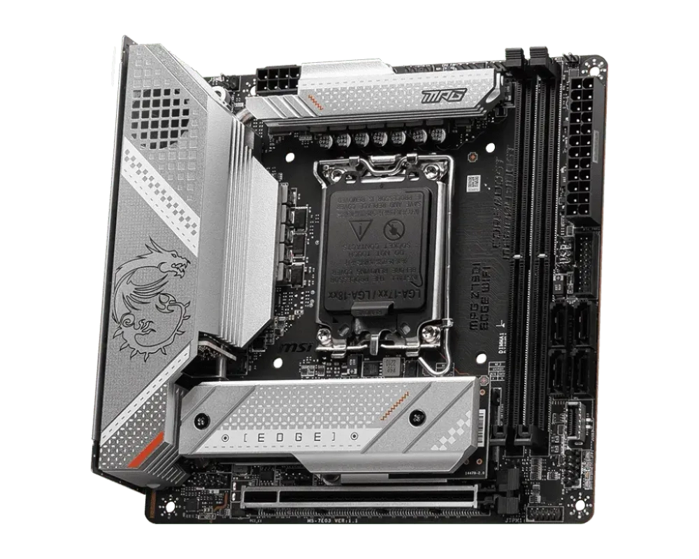 Материнская плата MSI MPG Z790I EDGE WIFI, LGA1700, 2xDDR5, mITX (MPG Z790I EDGE WIFI)