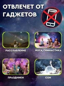 Проектор звездное небо Akademiya,13 в 1, детский ночник планетарий, светильник для детской комнаты и спальни, подарок детям с проекцией космоса, луна и солнечная система