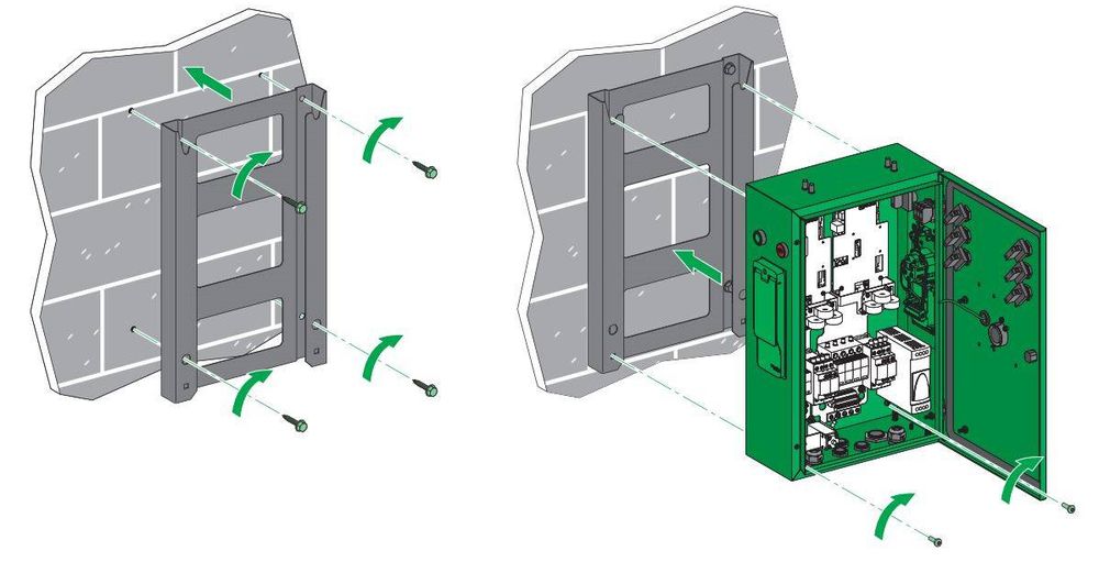 Шкаф EVLINK PKG SE GREY 22 кВт, 1 x T2, RFID (EVP2PE2202R) - 4