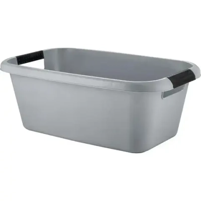 Таз LICA с ручками прямоугольный 20л серый шторм