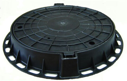 Люк полимерно-песчанный тип Л Садовый 1,5т черный