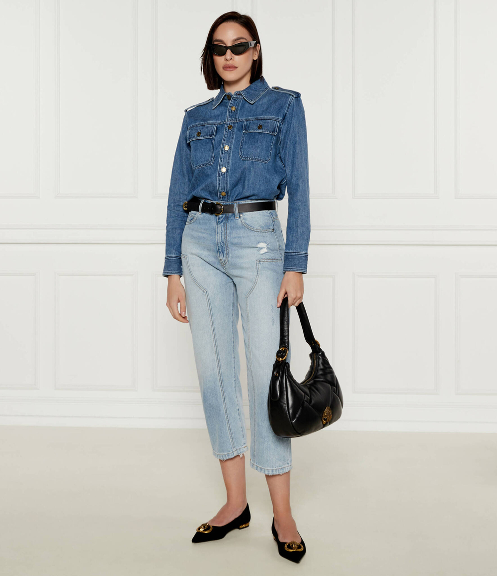 Джинсовая рубашка Michael Kors - голубой(MF440QFF27)