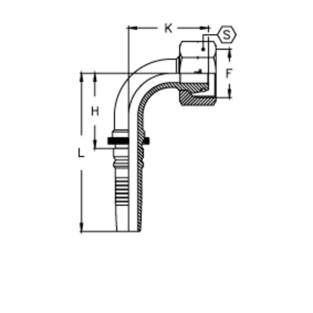 Фитинг DN 25 DKO-S (Г) 42x2 30 (90) Interlock