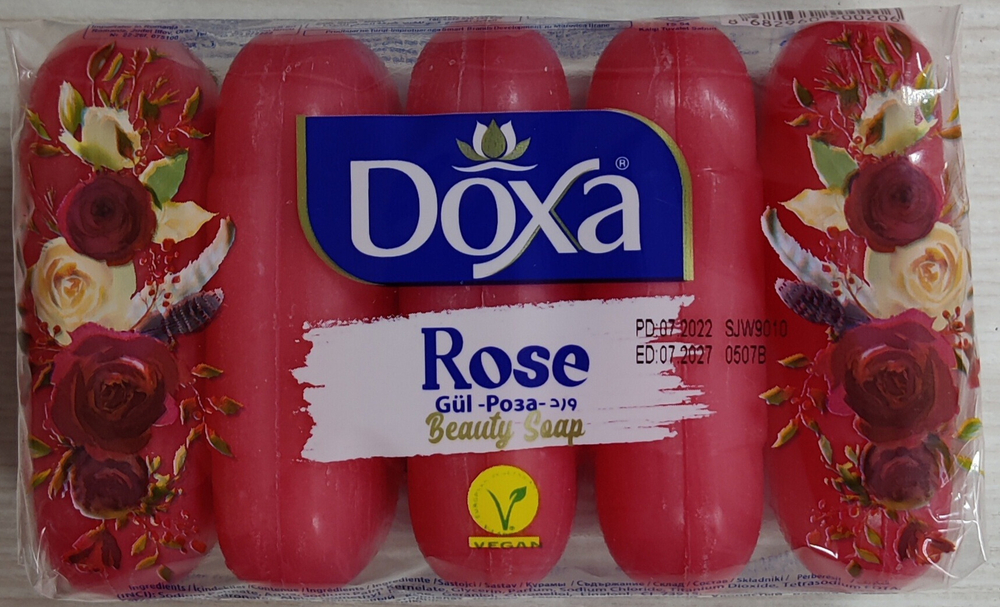 Туалетное мыло Doxa роза 5 шт по 55 грамм