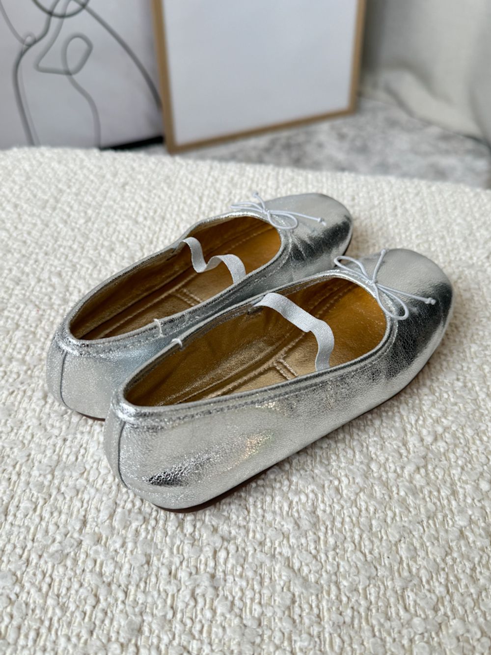 Серебристые туфли Zara, 28,5