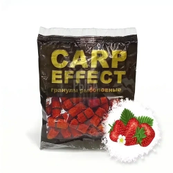 ГранГранулы пеллетс CARP EFFECT Клубника с резинкой 50г