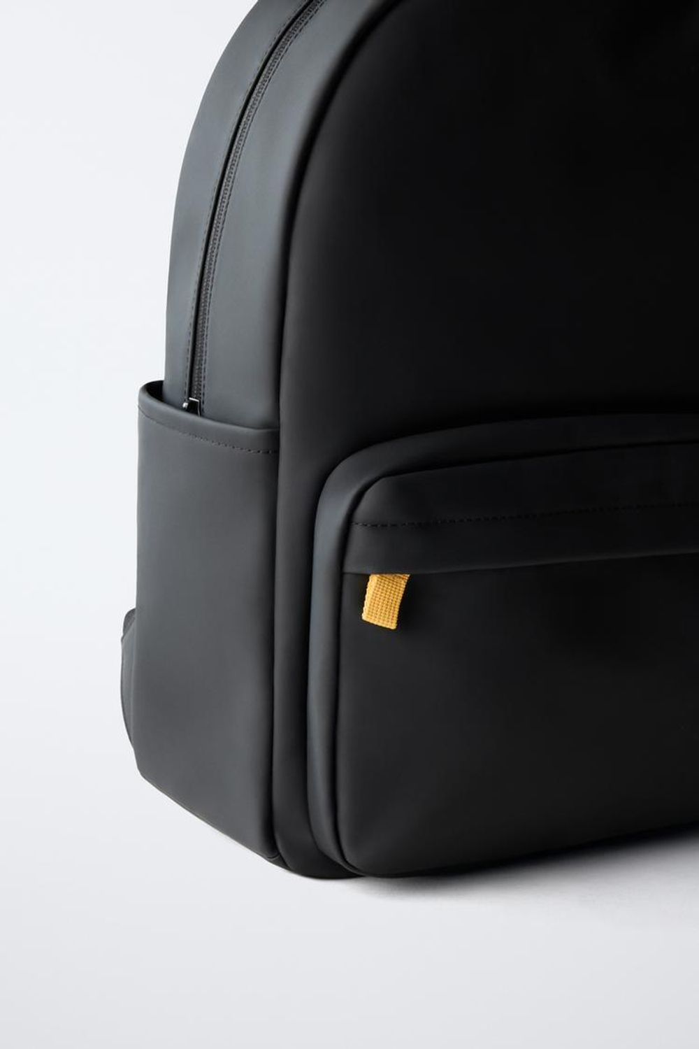 ZARA ПРОРЕЗИНЕННЫЙ ШКОЛЬНЫЙ РЮКЗАК, ЧЕРНЫЙ