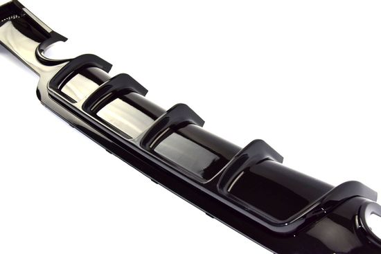 Диффузор заднего бампера глянцево - черный V.2 для BMW 4 F32 F33 F36 2013-2020 Coupe Cabrio Gran Coupe