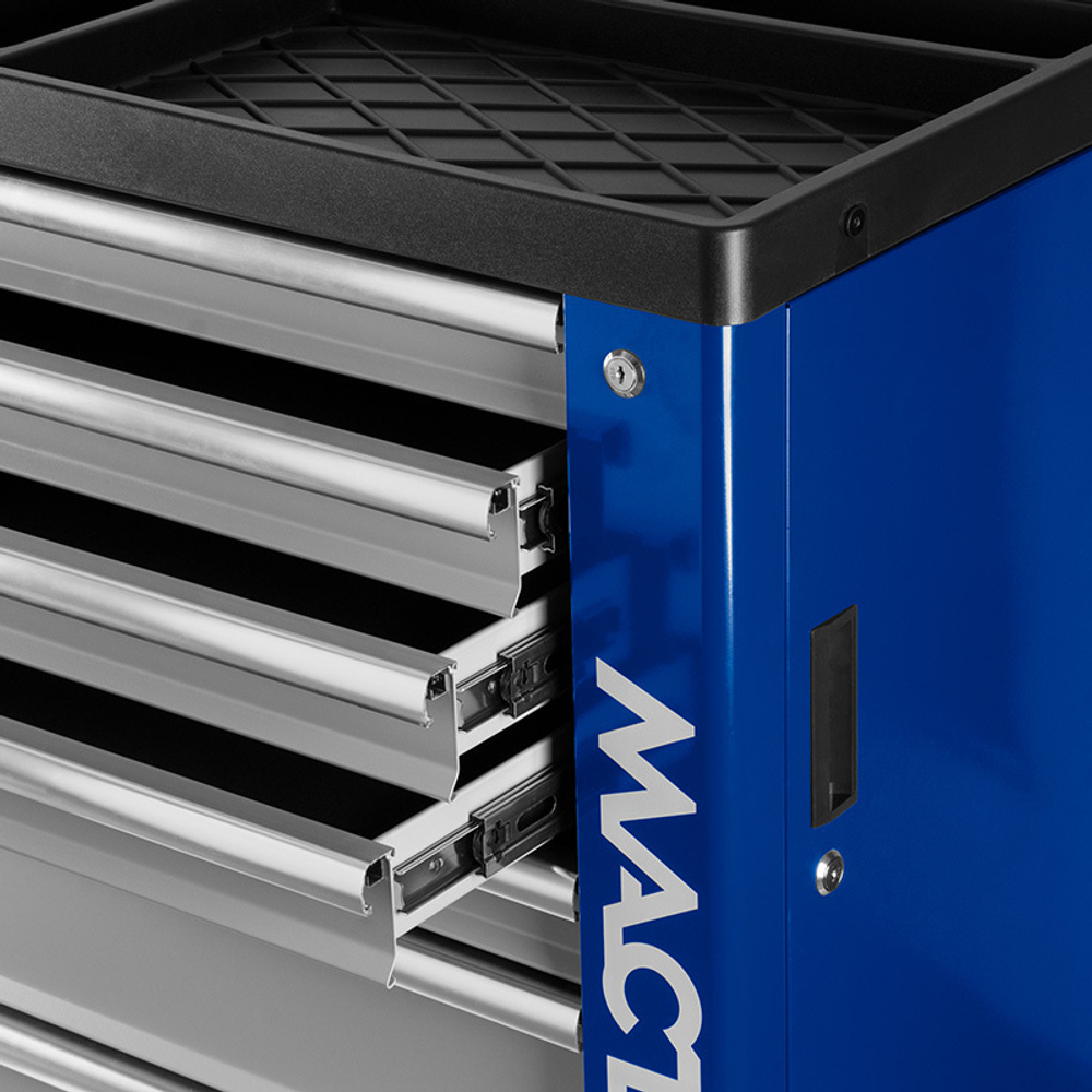 МАСТАК (521-07580B) Тележка инструментальная, 7 выдвижных ящиков, "НОВА", синяя