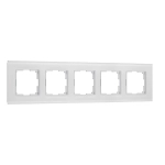 Рамка на 5 постов Senso (белый, стекло soft-touch) W0053101