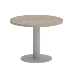 Home Office Стол журнальный круглый VR.SP-5-60.1G Дуб Аттик/Металл Серый 600*600*453