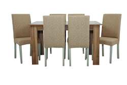 Чехол на стул без оборки Жаккард, цвет Какао, Набор 2 шт.