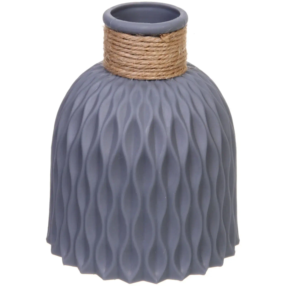 Ваза из пластика «Розали» 12*15см цвет серый