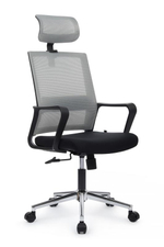 Кресло Riva Минт RCH M1029HBE Серый/Черный