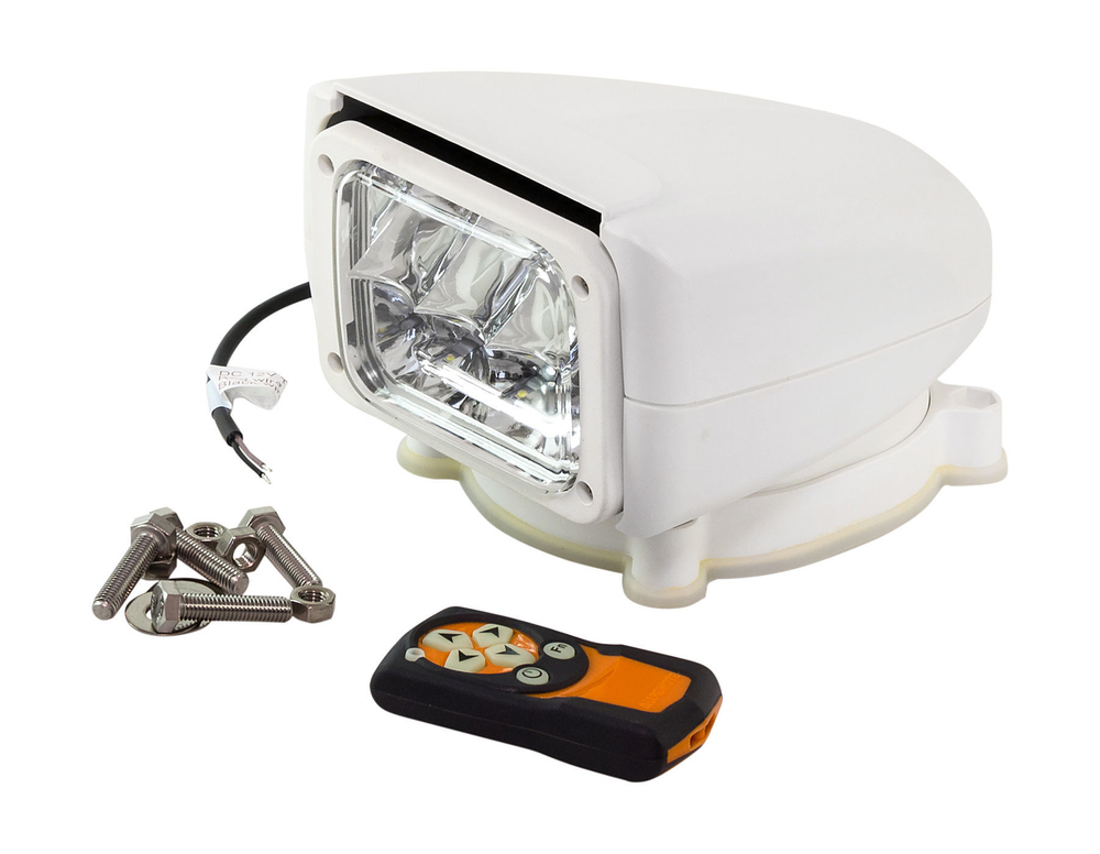 Прожектор с дистанционным управлением, белый корпус, светодиодный, брелок, модель 150