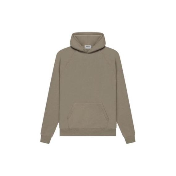 Fear of God Essentials Pull‑Over Hoodie Taupe Logo