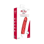 Красный вибратор с рёбрышками Mr. Big Intense - 18,4 см. (Цвет: красный)