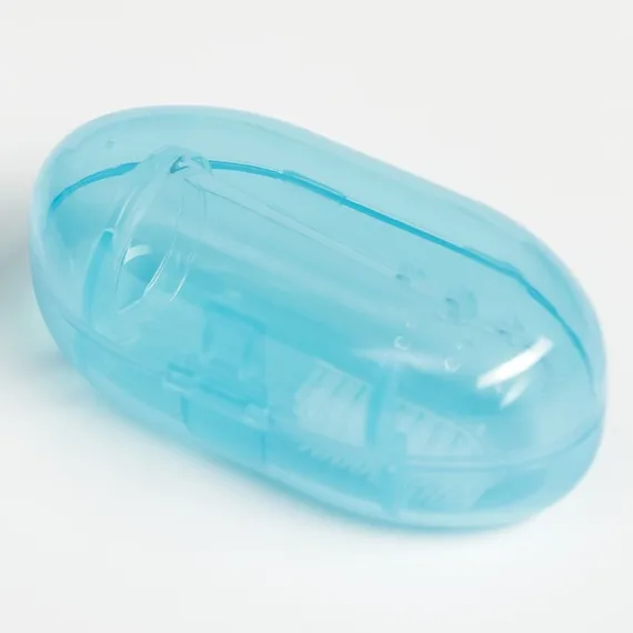 Детская зубная щетка, прорезыватель - массажер на палец, силиконовая, в контейнере, на палец от 3 мес.