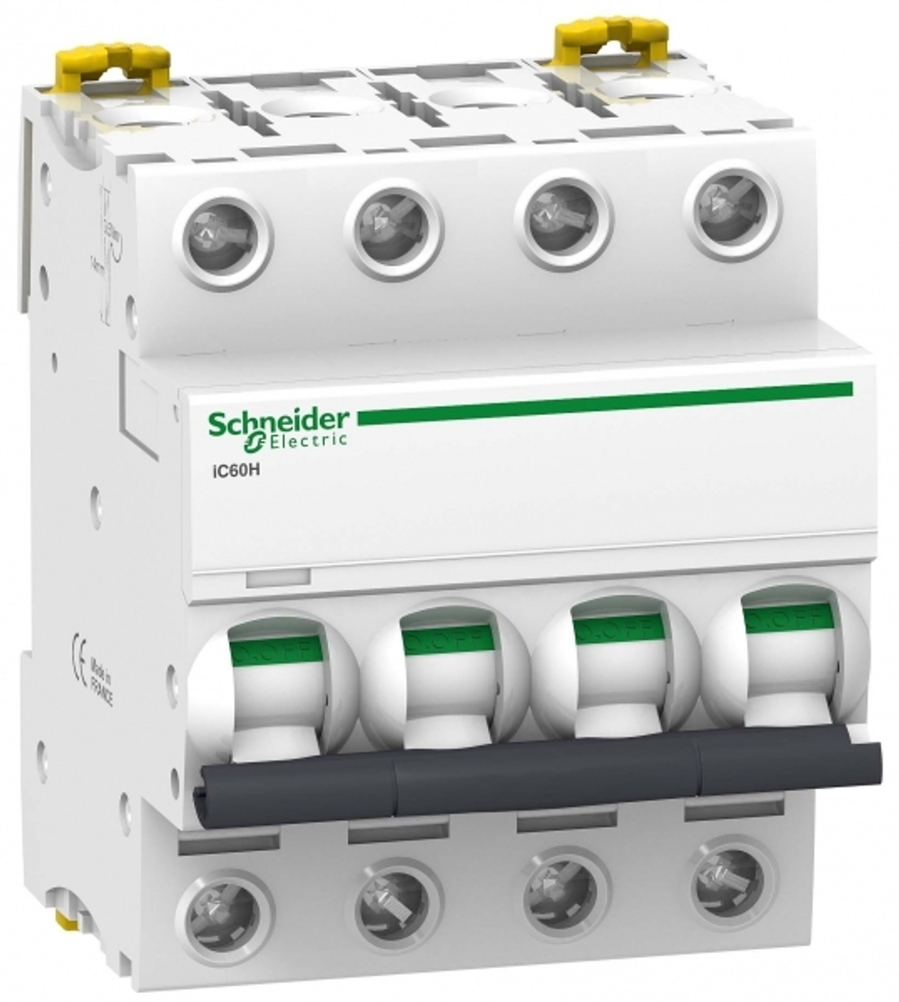 Выключатель автоматический 4П 50A характеристика D 10кА Schneider Electric iC60H (аналог Multi9 25150) A9F85450