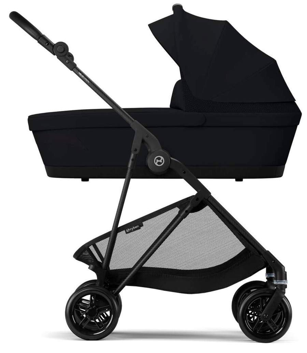 Коляска Cybex Melio Carbon 2 в 1 Canvas White/Magic Black с дождевиками