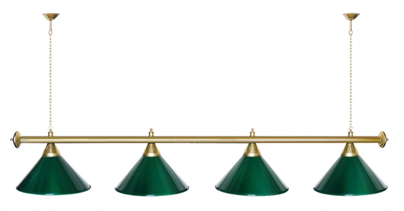 Лампа STARTBILLIARDS 4 пл. (плафоны золотые,штанга золотая,фурнитура золото) фото №7