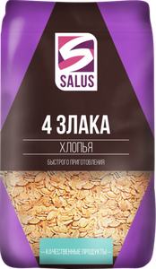 Хлопья Salus 4 злака 400 г