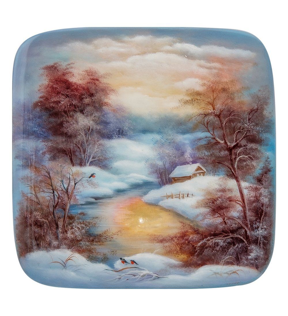 ШК-20/ 9-G Шкатулка «Зима» худ. Стриж К.