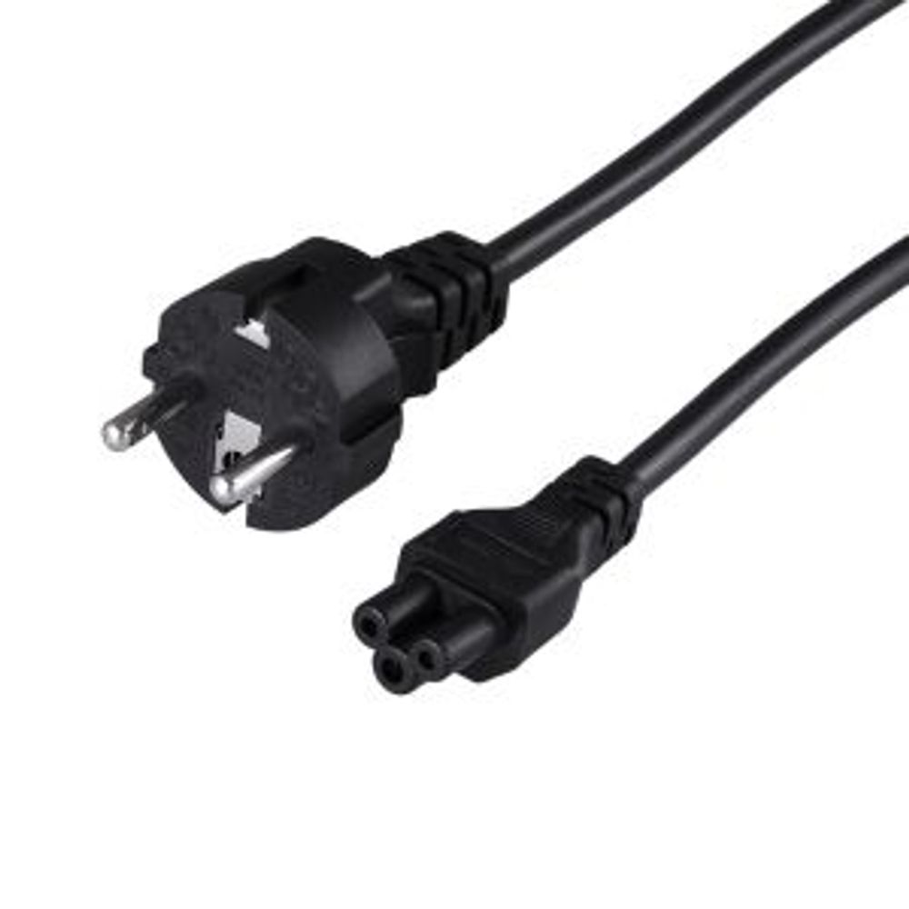 Шнур сетевой, вилка СЕЕ 7/7(Schuko) - разъем IEC 320 C5, кабель 3x0,75мм², 1,8м, для питания ноутбук