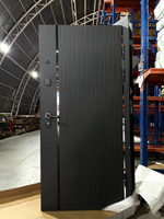 Дверь входная 10см 2 МДФ Букле Графит Зеркало