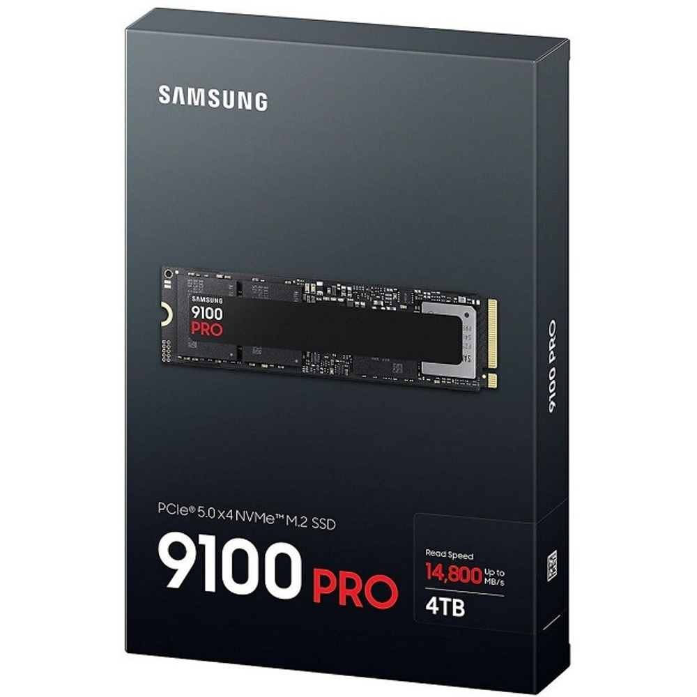Жесткий диск SSD M.2 4Tb Samsung 9100 PRO, 14800/13400MBs, 2600000 IOPS, TLC 3D-NAND, PCI-E 5.0 x4 (MZ-VAP4T0BW)