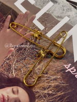 Брошь булавка Сел. золотая