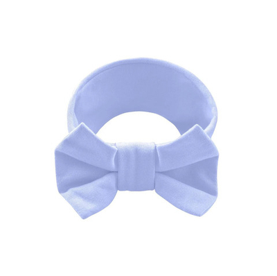 Повязка на голову с бантиком (голубой)