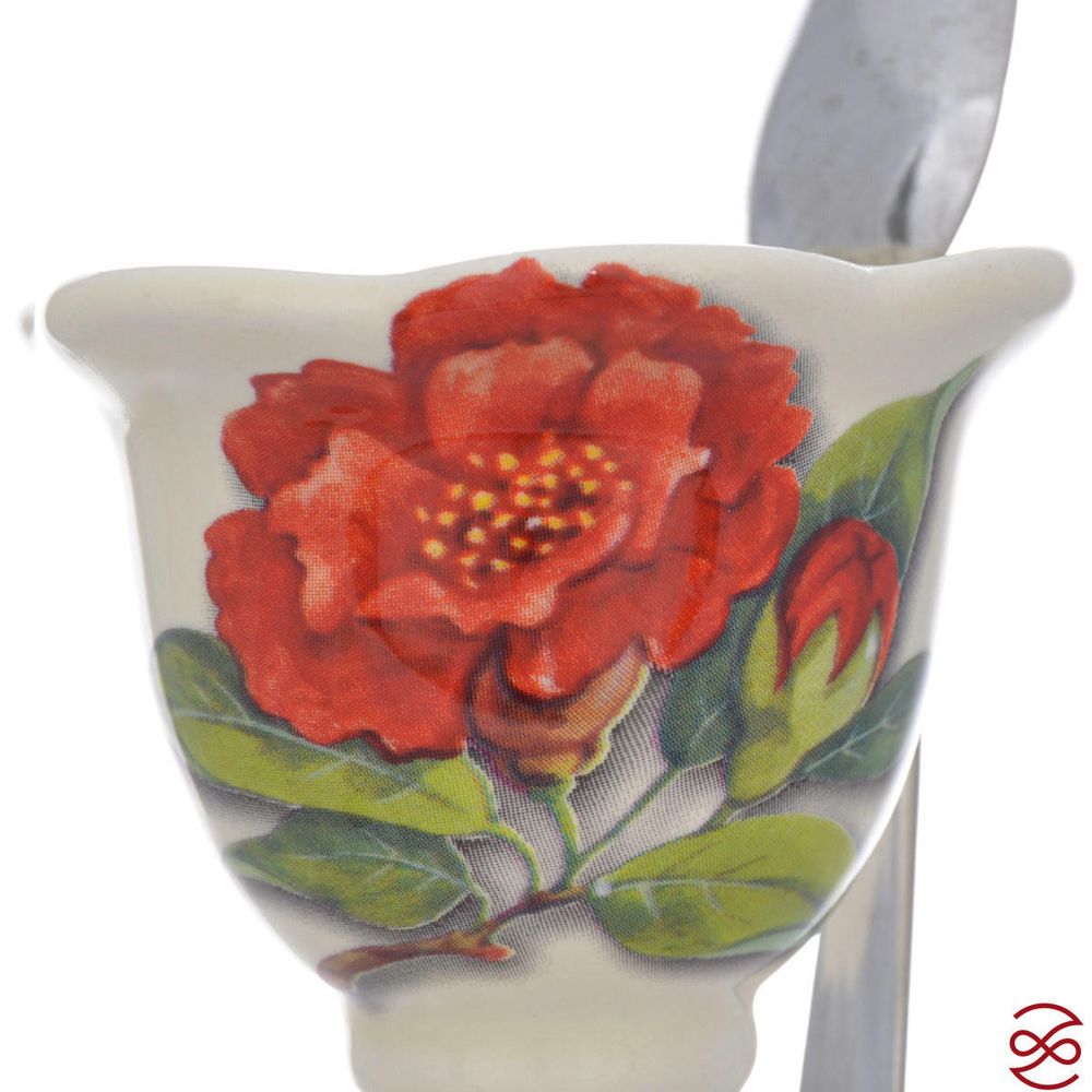 Подставка для яиц с блюдцем и ложечкой NUOVA CER Гранат 9см