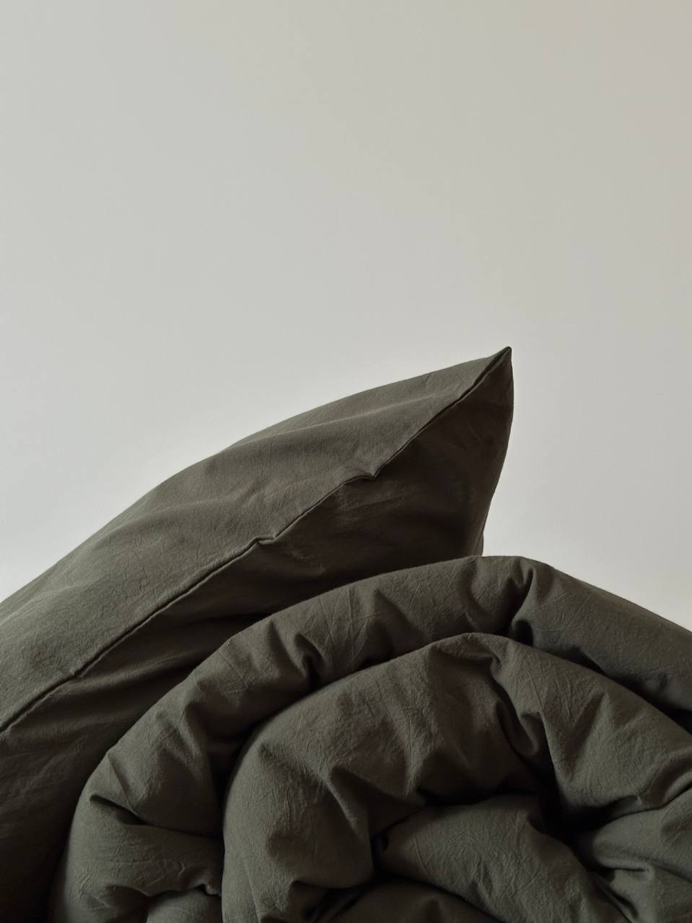 КПБ Дуэт ВАРЕНЫЙ ХЛОПОК "Темный хаки"