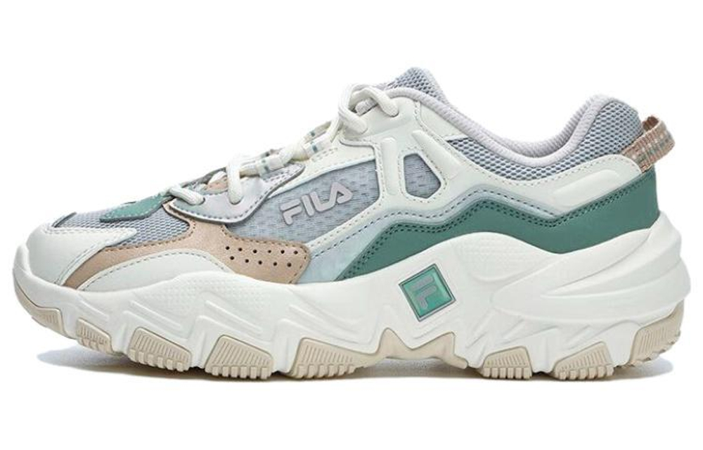 FILA Fila Predator 2 fabric sports comfortable shock absorption non-slip wear-resistant low-cut life casual shoes women's white and green