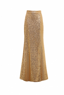 Юбка в пол с пайетками, золото 30-01-24 SS