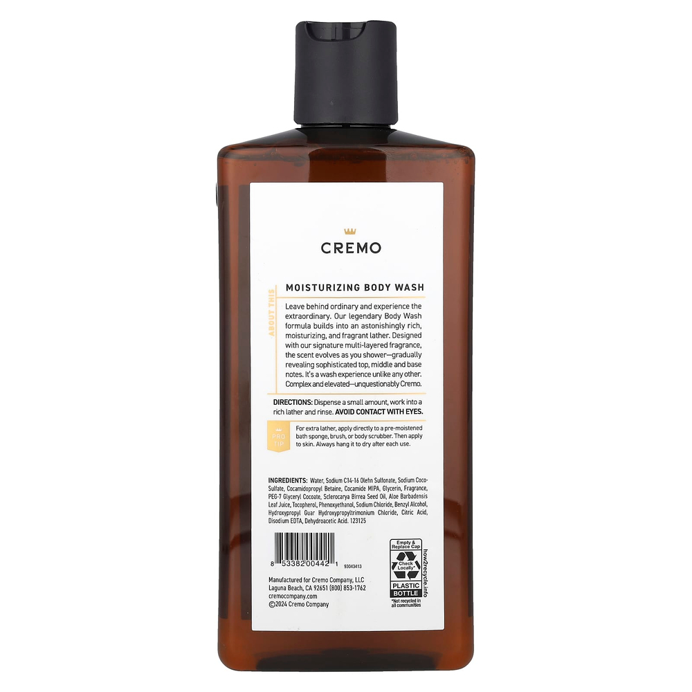 Cremo, All Season, гель для душа, № 8, бурбон и дуб, 473 мл (16 жидк. унц.)