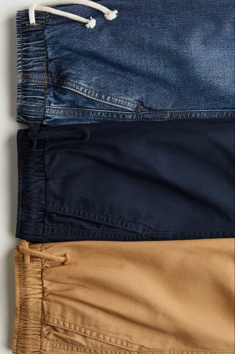 H&M Набор из трех брюк-джоггеров, темно-синий