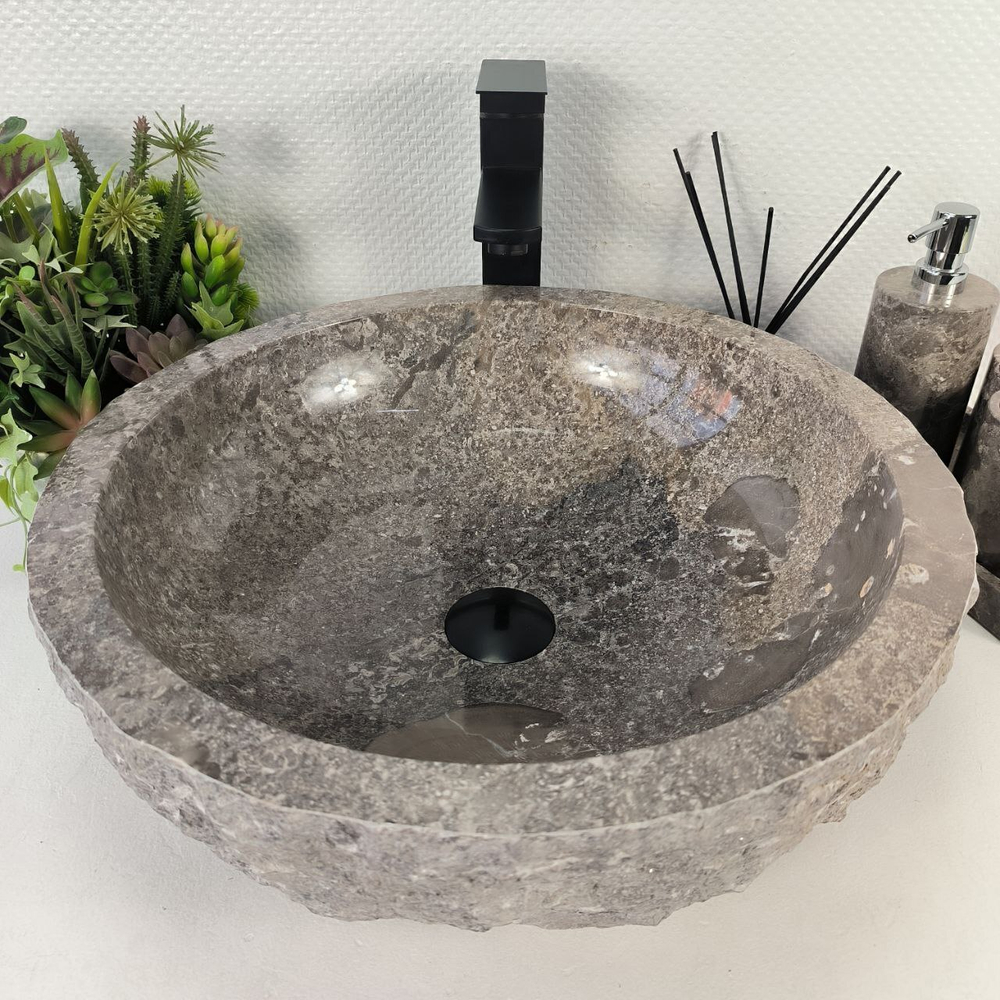 Раковина из мрамора Erozy Grey EM-64729 47*47*15 0186