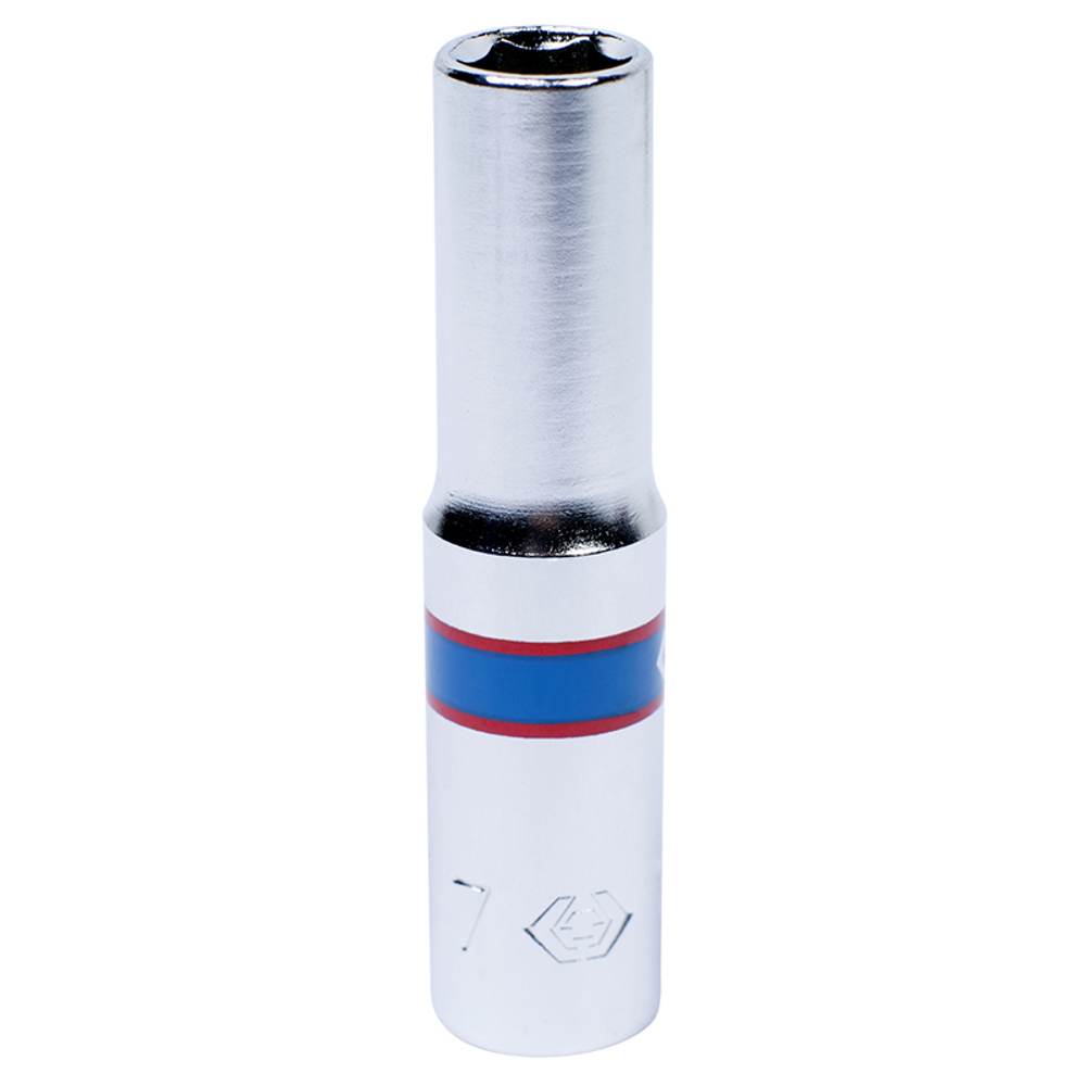 Головка торцевая глубокая шестигранная 1/4&quot;, 7 мм KING TONY 223507M