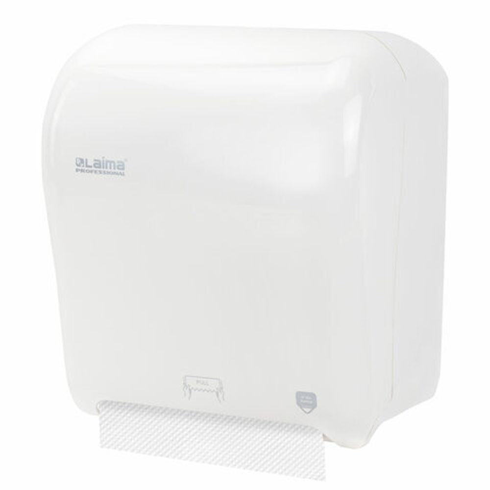 Диспенсер для полотенец в рулонах LAIMA PROFESSIONAL ORIGINAL (Система H1), механический, с автоотрезом листа, ABS-пластик, 605764