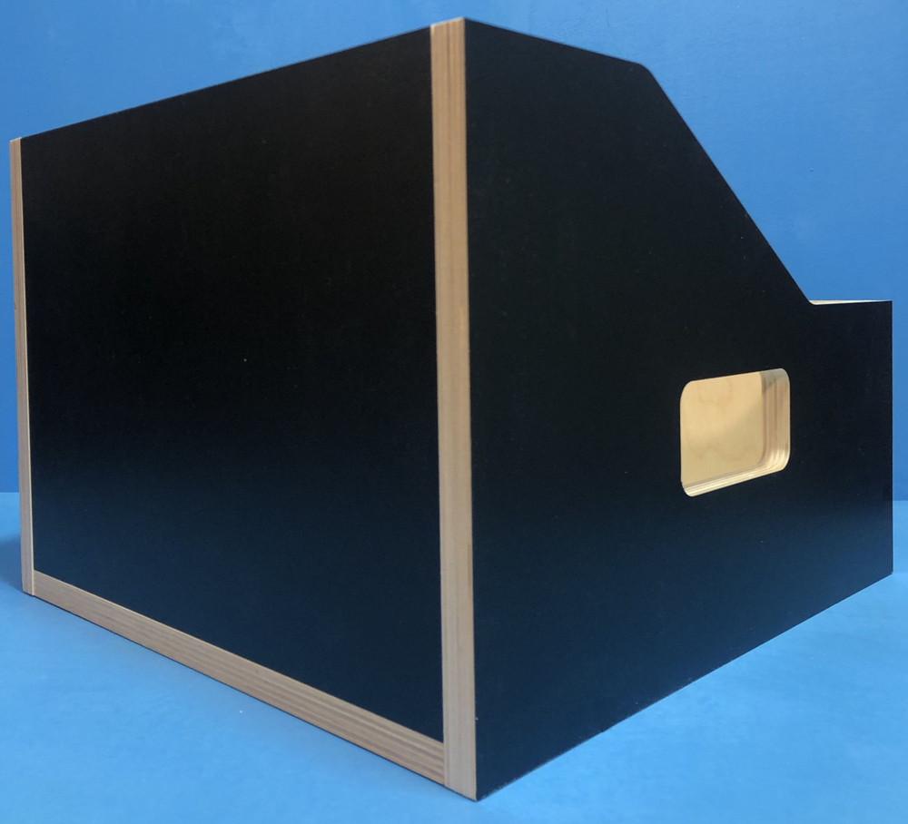 Ящик подставка для хранения до 100 виниловых пластинок BLACKBOX100 черного цвета