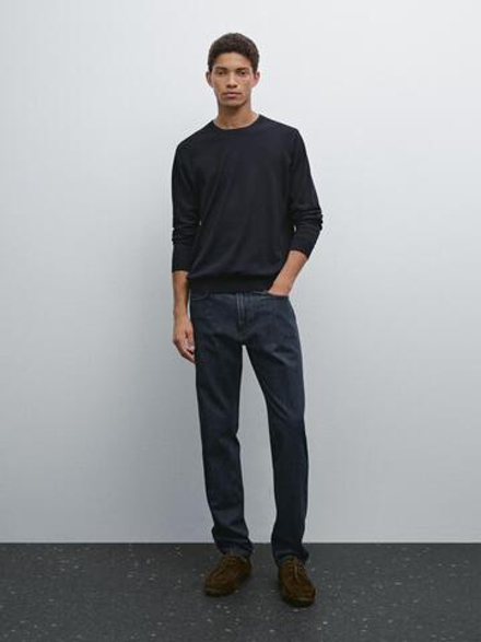 Massimo Dutti Джинсы Slim Fit, глубокий синий