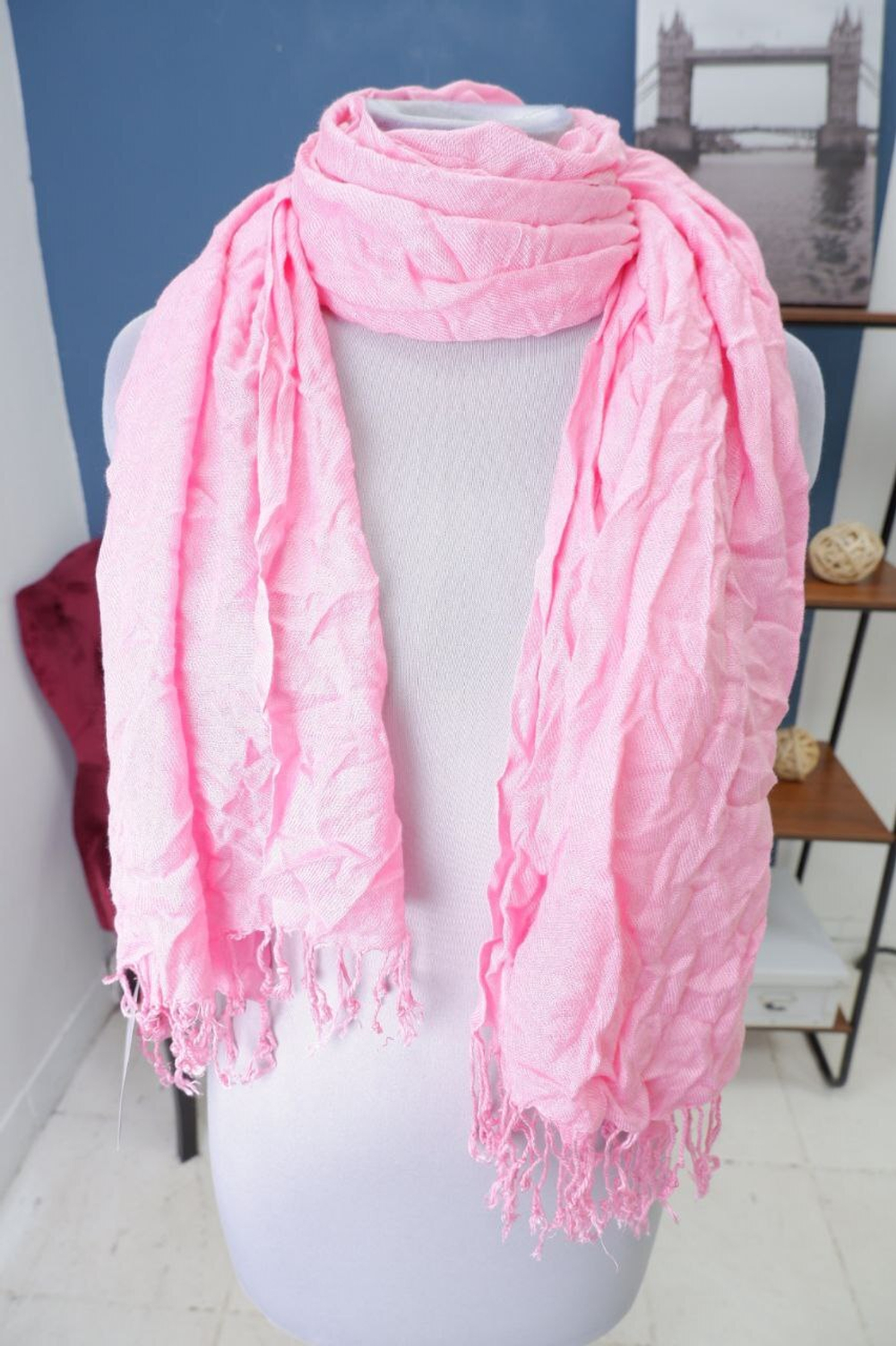 Палантин розовый