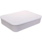 Корзина - органайзер с крышкой для хранения «БИСКОТТИ», цвет серый, 36.5*26.5*8.5см