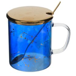 GAEM Кружка с крышкой и ложкой, 400 мл, L12 W8 H9 см, 2в.